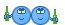 blauw emoticon 136090