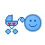 blauw emoticon 135537