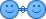 blauw emoticon 135745
