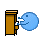 blauw emoticon 135545