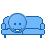 blauw emoticon 136162
