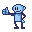 Kostenloses Emoticon blau 135723