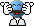Kostenloses Emoticon blau 136245