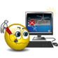 Kostenloses Emoticon Computer 128400